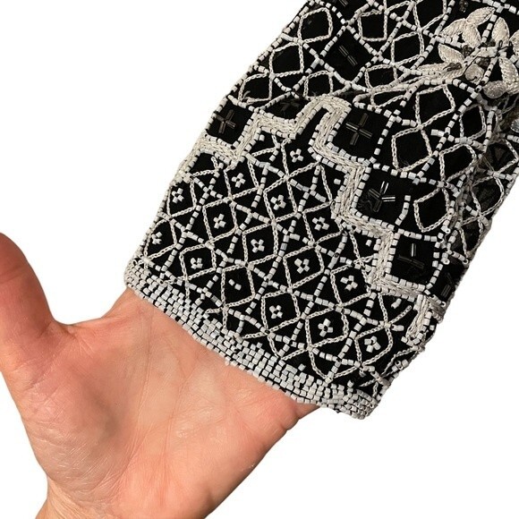 Oleg Cassini Black Tie Women's Party Wedding Formal Jacket Size Medium - Picture 4 of 9